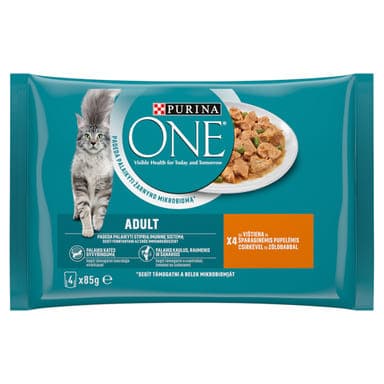 Purina one alutasak macskáknak csirke és zöldbab 4*85 g - 340 g