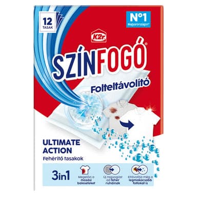 K2R színfogó fehér ruhákhoz + folteltávolító - 12 db