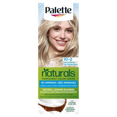 Palette Permanent Naturals Color 10-2 szuper hamvasszőke ápoló krémhajfesték (219) - 1 db