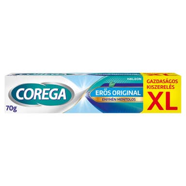 Corega Erős Rögzítés XL műfogsorrögzítő krém - 70 g