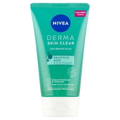 Nivea Derma Skin Clear tisztító hatású bőrradír - 150 ml