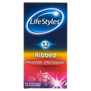 LifeStyles Ribbed Xtra Pleasure óvszer - 12 db