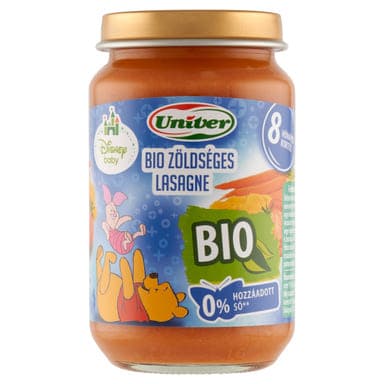 Univer Disney Baby bio zöldséges lasagne bébiétel 8 hónapos kortól - 163 g