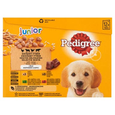 Pedigree Vital Protection Junior kölyök teljes értékű alutasak kutyáknak, (12x100 g) - 1200 g