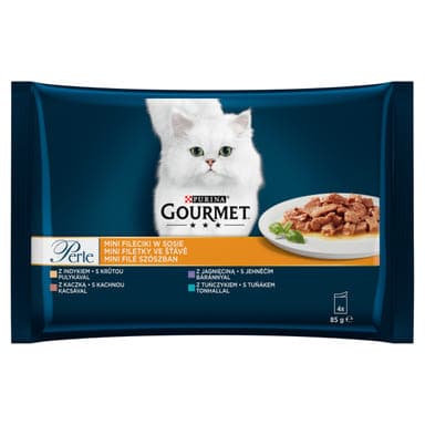 Gourmet perle alutasak macskáknak pulyka/tonh/kacsa/barany 4*85 g - 340 g