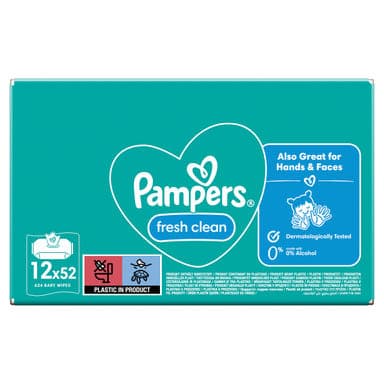 Pampers törlőkendő fresh clean (12*52) - 624 db