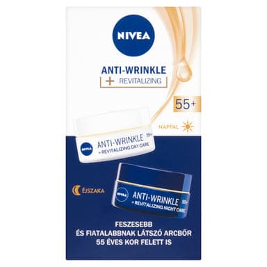 NIVEA Anti Wrinkle 55+ Revitalizáló Arcápoló Duopack - 2x50 ml