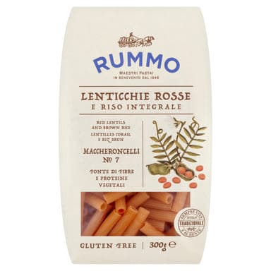 Rummo Maccheroncelli tészta, vöröslencséből és barnarizsből - 300 g