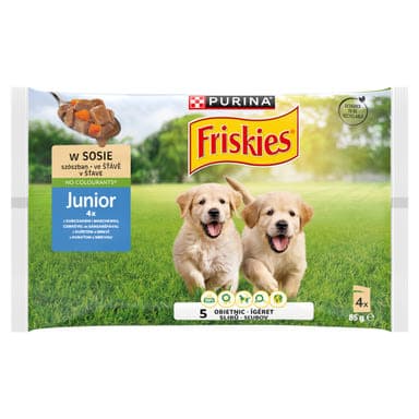 Friskies Junior szószos alutasak kutyáknak 4x85g - 340 g