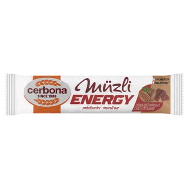 Cerbona Sport Energy csokoládés-mandulás müzliszelet - 35 g
