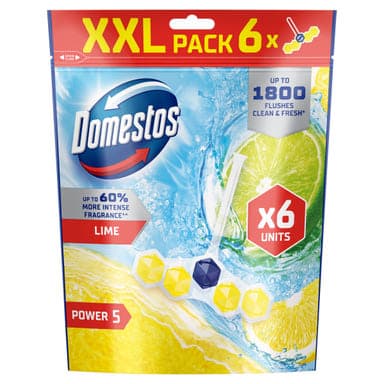 Domestos Power5 Lime WC illatosító 6x50 g - 300 g