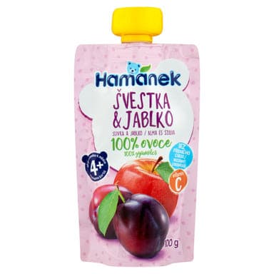Hamánek gyümölcspüré alma,szilva 4 hónapos kortól - 100 g