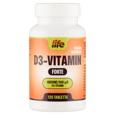Life D3 vitamin tabletta - 120 db