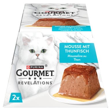 Purina Gourmet Revelations pástétom tonhallal és szósszal nedves macskaeledel 2 x 57 g - 114 g