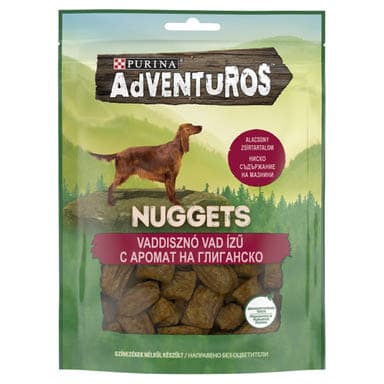Purina Adventuros Nuggets jutalomfalat kutyáknak, vaddisznó, vad ízű - 90 g