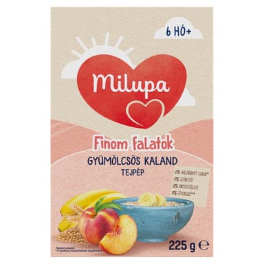 Milupa Finom falatok Gyümölcsös Kaland tejpép 6 hónapos kortól - 225 g