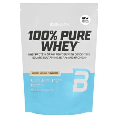 BioTechUSA 100% Pure Whey Bourbon Vanília ízű fehérjepor - 454 g