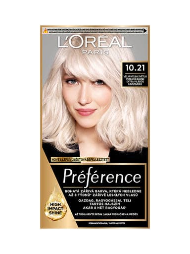 L'Oréal Paris Préférence Hajfesték 10.21 Stockholm - Extra világos ezüstszürke - 1 db