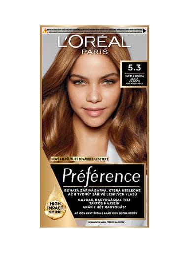 L'Oréal Paris Préférence Hajfesték 5.3 Virginia - Világos aranybarna - 1 db
