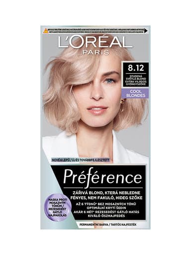 L'Oréal Paris Préférence tartós hajfesték 8.12 Alaska - Extra világos gyöngyszőke - 1 db