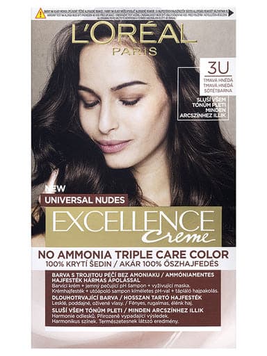 L'Oréal Paris Excellence Universal Nudes hajfesték, dark brown 3U - 1 db