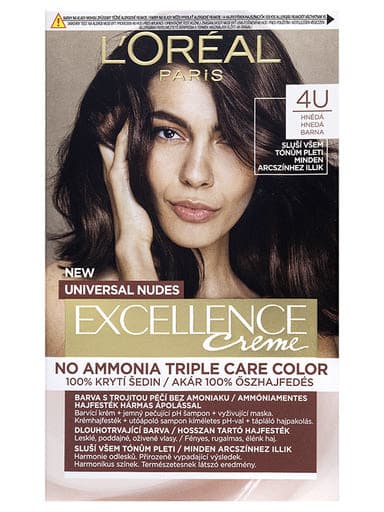 L'Oréal Paris Excellence Universal Nudes hajfesték, brown 4U - 1 db