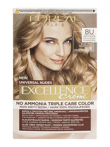 L'Oréal Paris Excellence Universal Nudes hajfesték, light blond 8U - 1 db