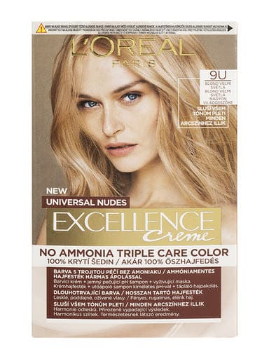 L'Oréal Paris Excellence Universal Nudes hajfesték, very light blond 9U - 1 db