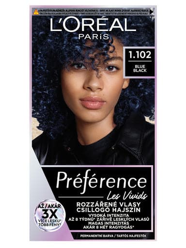 L'Oréal Paris Préférence Vivid hajfesték, 1.102 blue-black /020 - 174 ml