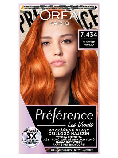 L'Oréal Paris Préférence Vivid hajfesték 7.434 elect mango /020 - 1 db
