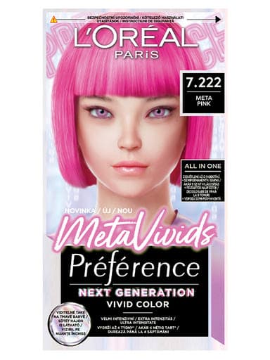 L'Oréal Paris Préférence prémium hajfesték /7.222 meta pink - 1 db