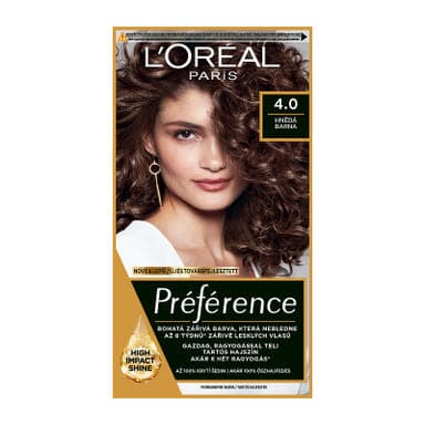 L'Oréal Paris Préférence tartós hajfesték /4.0 barna - 174 ml