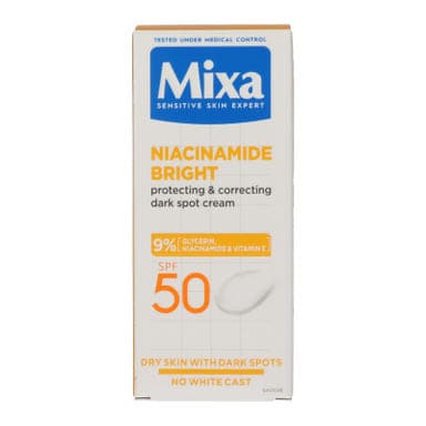 Mixa Niacinamide Bright krém sötét foltok ellen SPF50 - 50 ml