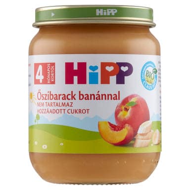 Hipp Bébiétel Banán Oszibarack Ízesítéssel 4 Hónapos Kortól - 125 g