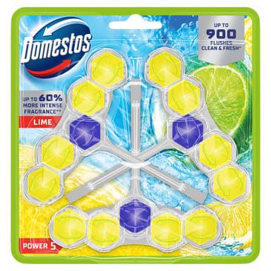 Domestos Power 5 Lime WC frissítő blokk illatosító 3 x 50 g - 150 g