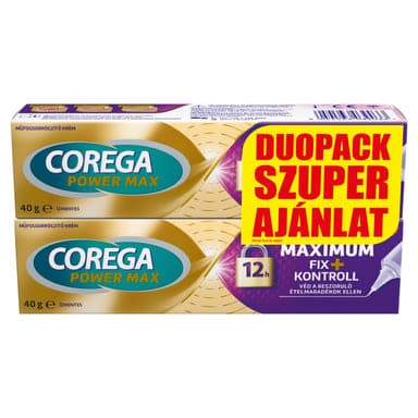 Corega Max Kontroll műfogsorrögzítő duopack 2x40 g - 80 g