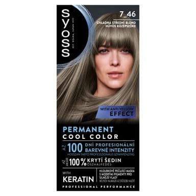 Syoss Color tartós hajfesték /7-46 hűvös középszőke - 1 db