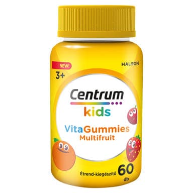 Centrum Kids Multifruit gumivitamin narancs, cseresznye és eper izesítésű - 60 db