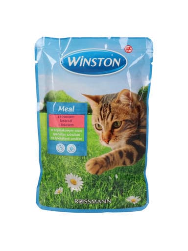 Winston lazac, spenótos szószos alutasak macskáknak - 100 g