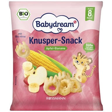 Babydream Bio snack 8 hónapos kortól,alma és banán - 30 g