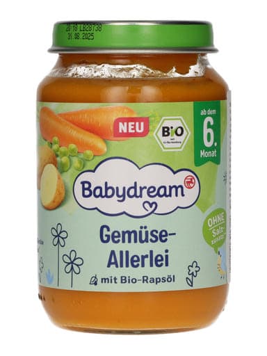 Babydream vegyes zöldségek 6 hónapos kortól - 190 g