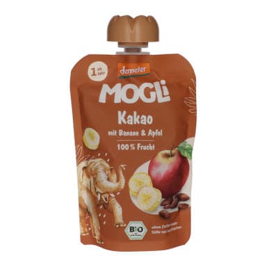 Mogli Bio kakaó-banán-alma gyümölcspüré - 1 db