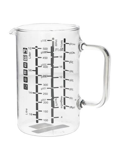 Flink&Saube mérőpohár 500 ml-es üveg - 1 db