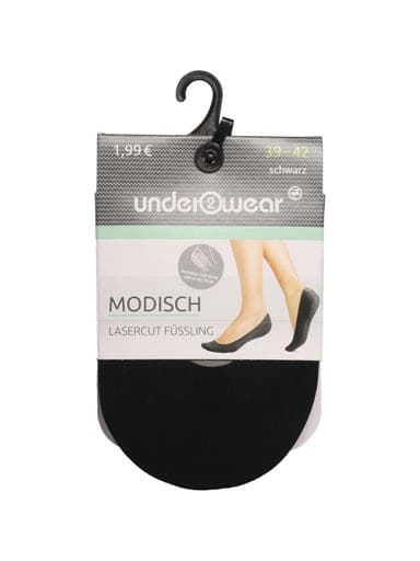 Underwear lézervágott titokzokni /fekete 39/42 - 1 db