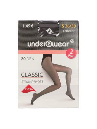 Underwear Classic Antracit S Harisnya - 2 db