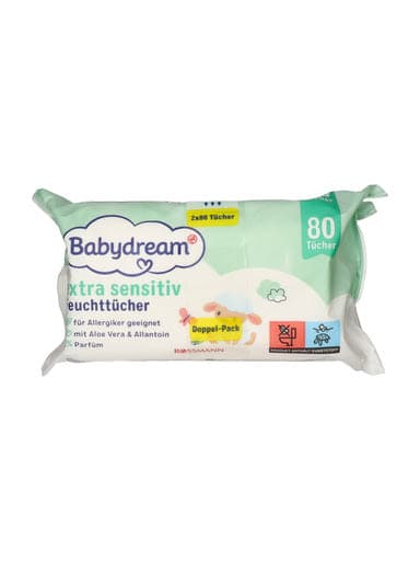 Babydream Extra Sensitive Törlőkendő - 160 db