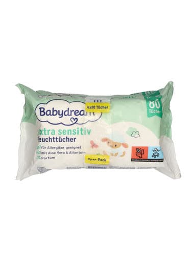 Babydream Extra Sensitive Törlőkendő - 320 db