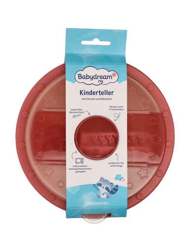 Babydream gyerektányér evőeszközzel - 1 db
