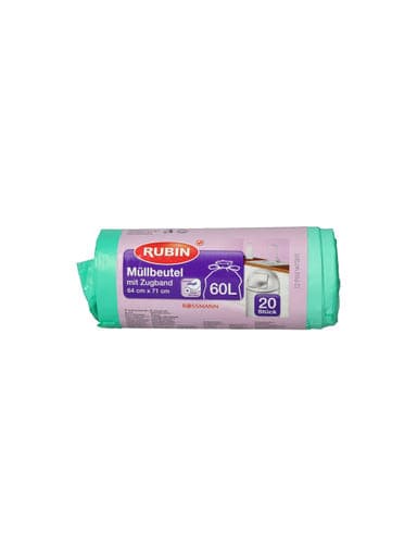 Rubin Önzáró Szalaggal 60L Szemetes Zsák - 20 db