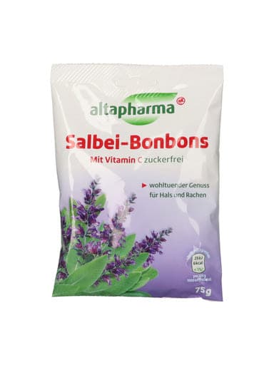 Altapharma zsálya ízű cukormentes cukorka - 75 g